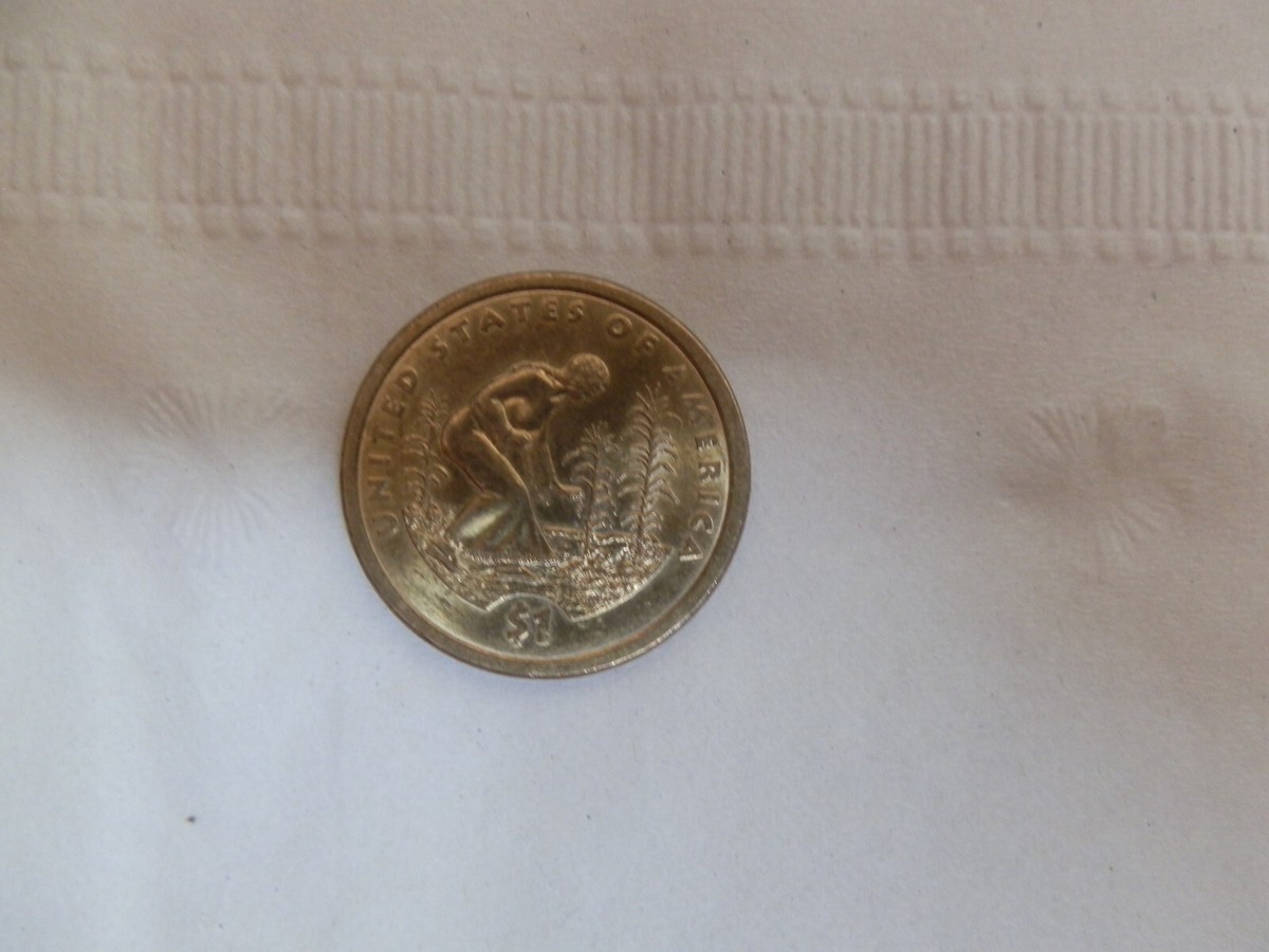 RARE SACAGAWEA $1, DOLLAR COIN NO DATE ON THE FRONT, STAMPED ON