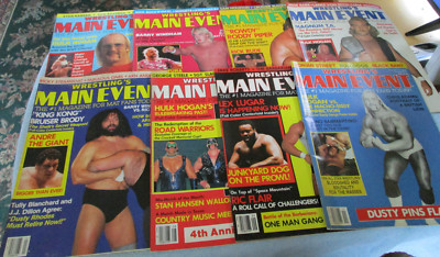 1986 Wrestling's MAIN EVENT Lot of 8 - Centerfolds & Pin UPs  Are Present