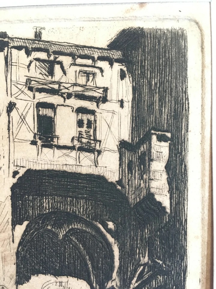 Charles JAFFEUX (1902-1941) Le Puy en Velay Rue Grasmanant Auvergne Haute-Loire - Photo 3/4