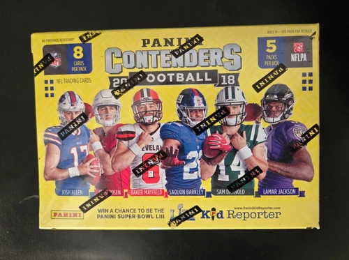 2018 PANINI CONTENDERS FOOTBALL ***BLASTER BOX***...***LAMAR/JOSH ALLEN RC***...