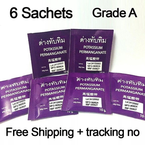 6 X Potassium Permanganate Purple scales Disinfect Aquarium Dang-Tam-Tim 10g - 第 1/3 張圖片