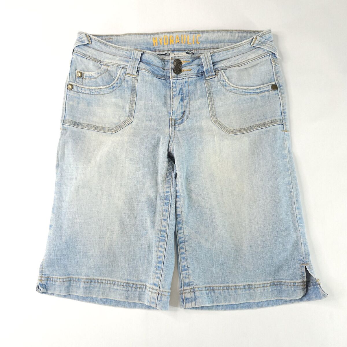 Vintage Hydraulic Jean Shorts Womens 11 12 Blue Baggy Jorts