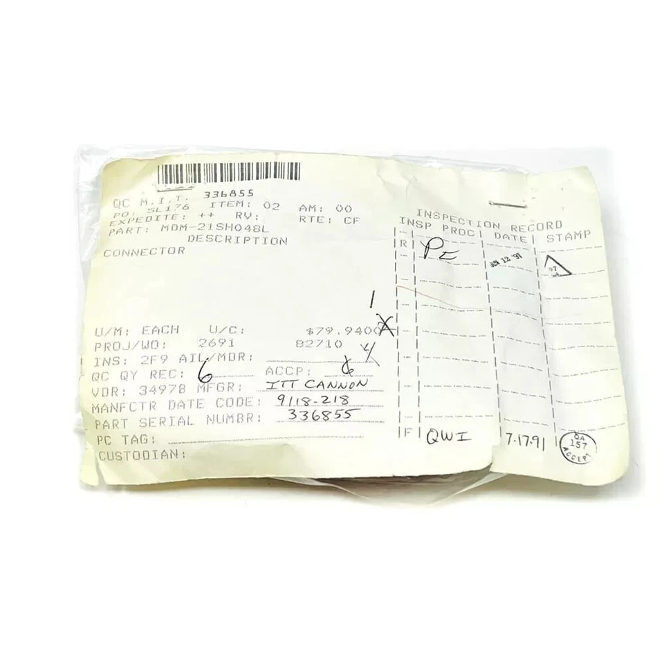 ITT Cannon MDM-21SH048L D-Sub Connector Micro-D Female Sockets w/ Cable Harness - Image 2 of 4