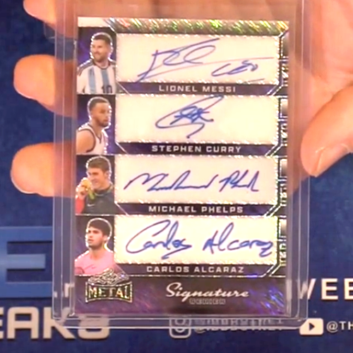 2024 Leaf Metal Lionel Messi Curry Phelps Alcaraz McGregor Mayweather AUTO 1/1