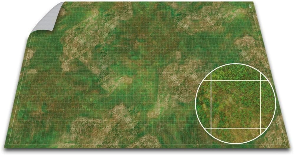 Battle Grid DND D&D Game Mat 36x24 - Foldable/Portable/Flat - RPG Tabletop Gaming - 2-Sided Anti-Stain Hex Markers - Warhammer 40k