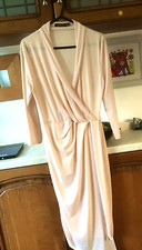 Dress Peach Size 10 boohoo Apricot Long sleeve wrap over￼