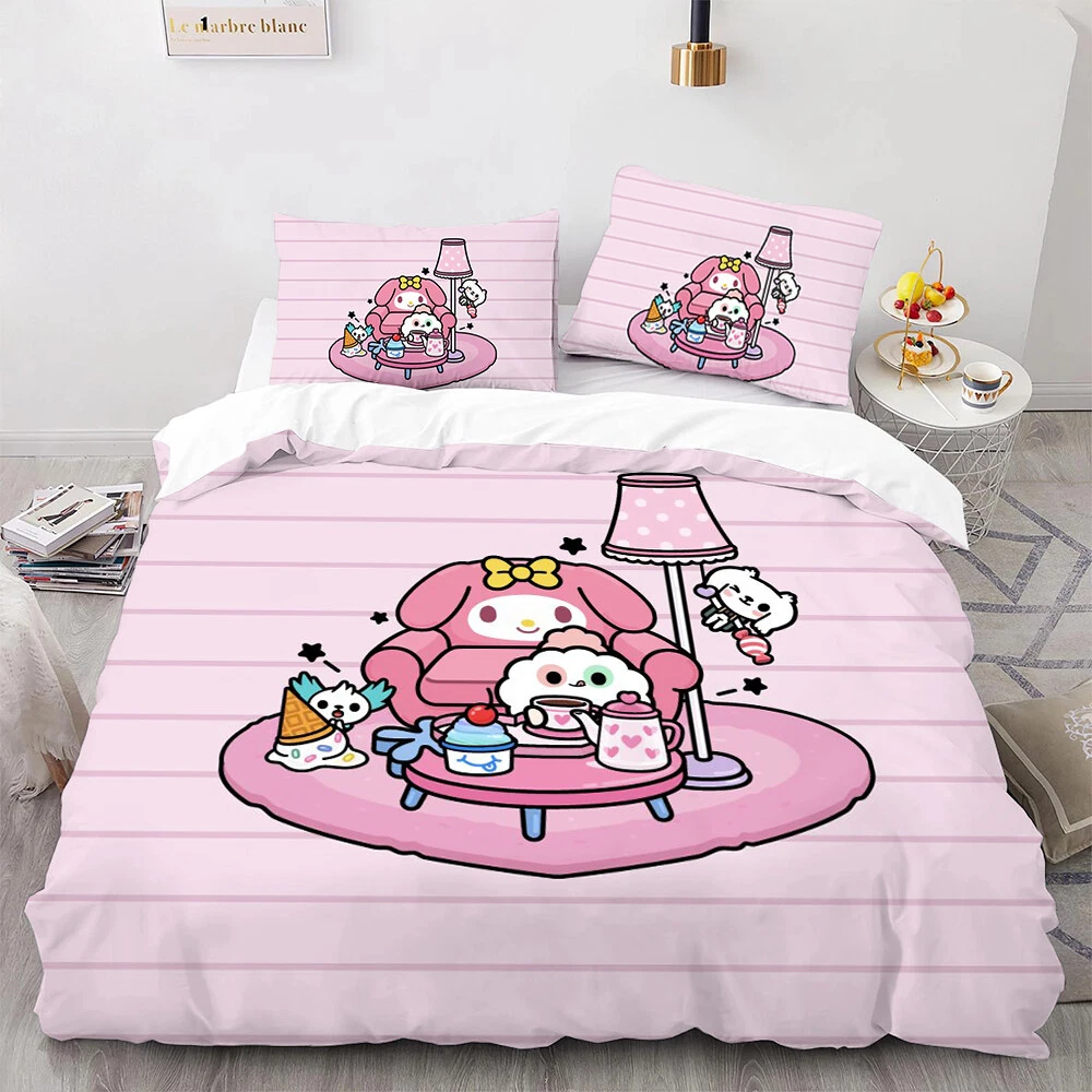 Cartoon Family  Kitty Cat Kuromi Bedding Set