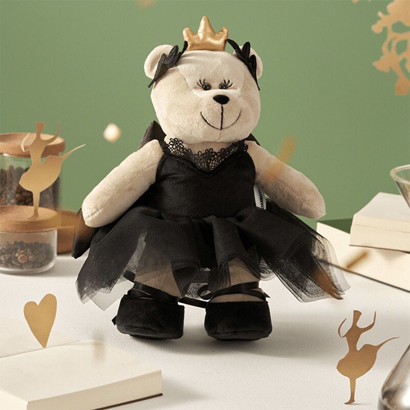 Authentic Starbucks China 2023 Christmas Ballerina Bear Plush Doll Gift
