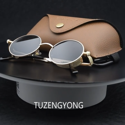 Polarized Sunglasses Aluminum Frame Retro Round Vintage Unisex Retro Round Polarized Sunglasses Men Women Vintage Gothic  main image 2
