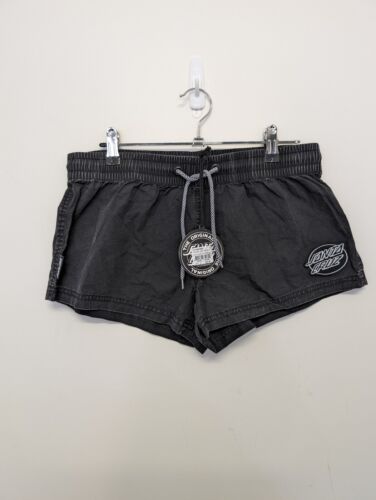 Santa Cruz Womens Black Acid Wash Shorts Size 10 Casual Beach Skate 1305 - Picture 1 of 7