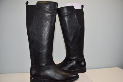 Café Noir Stiefel Stivali schwarz Damen Schwarz Leder Neu 