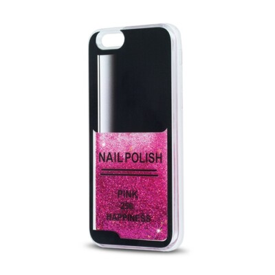 Für Apple iPhone 6 6S - LIQUID HandyTasche Etui Flüssig NAIL Case Hülle Rosa