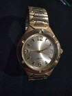 VINTAGE MENS ADVANCE QUARTZ WATCH GOLD TONES PUR54807W - WORKING , New Battery