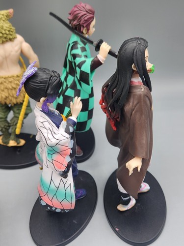 Lote de 6 figuras Demon Slayer Tanjirou Nezuko Zenitsu Inosuke 5,5" acción PVC - Imagen 13 de 14