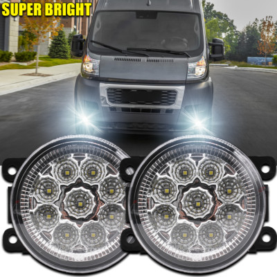 2XBumper LED Fog Lights Driving Lamps For Ram Promaster 1500 2500 3500 2014-2021