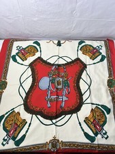 Women's Square Scarf RED MULTI COLOR CHAINS equestrian