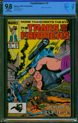 Transformers #13 (1986)   CBCS 9.8 White Pages   Megatron App! Marvel Comic