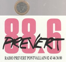 Autocollant. Radio. PREVERT 88.6 à Pontvallain
