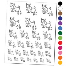Jumping Baby Goat Temporary Tattoo Water Resistant Set