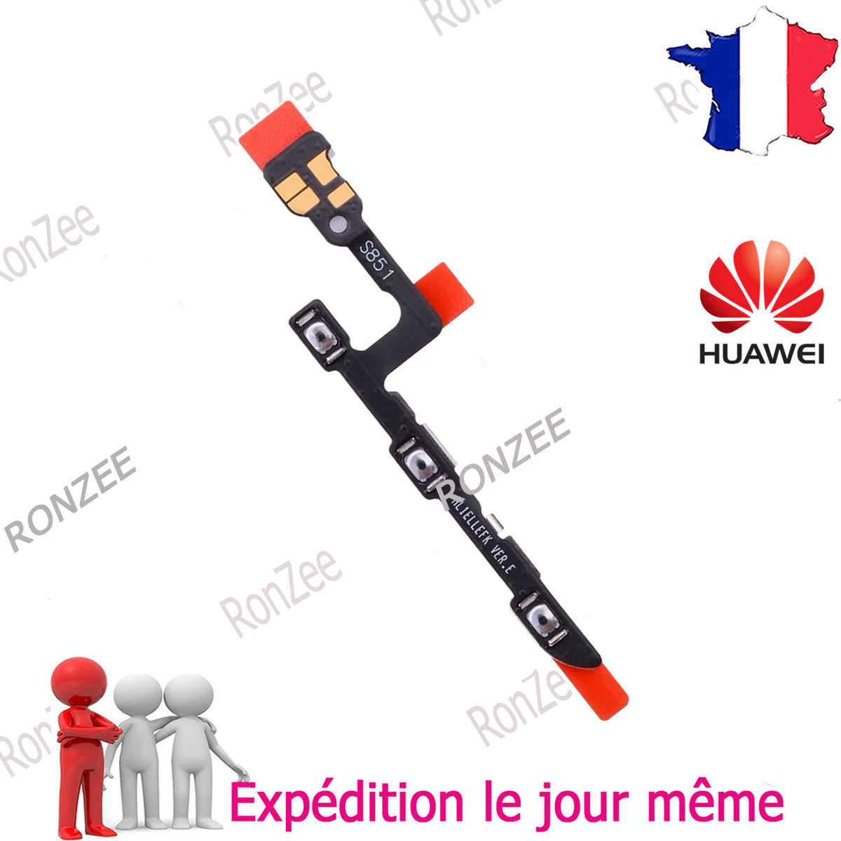 Nappe Interne Boutons Power On/Off Et Volume Pour Huawei P30 Pro - Neuf, Générique