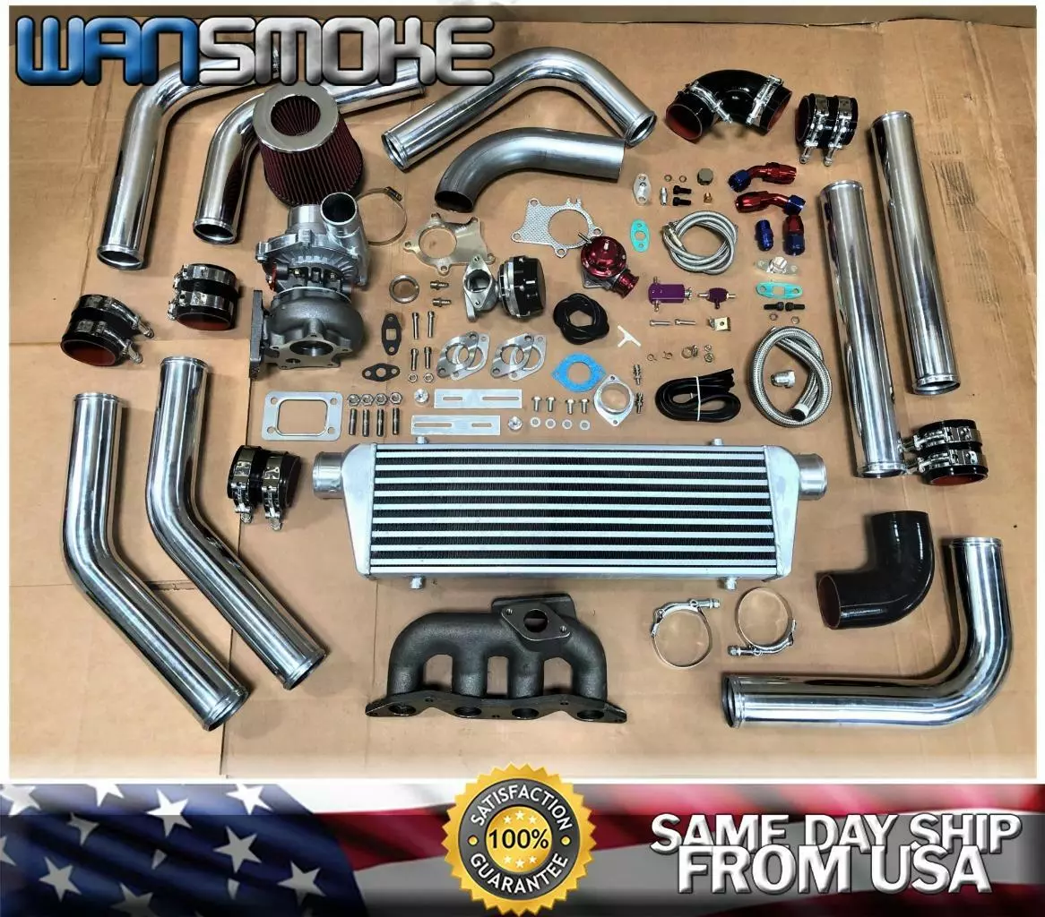 01 05 Honda Civic D17 1.7L SOHC T3T4 .63 Turbo Kit Manifold