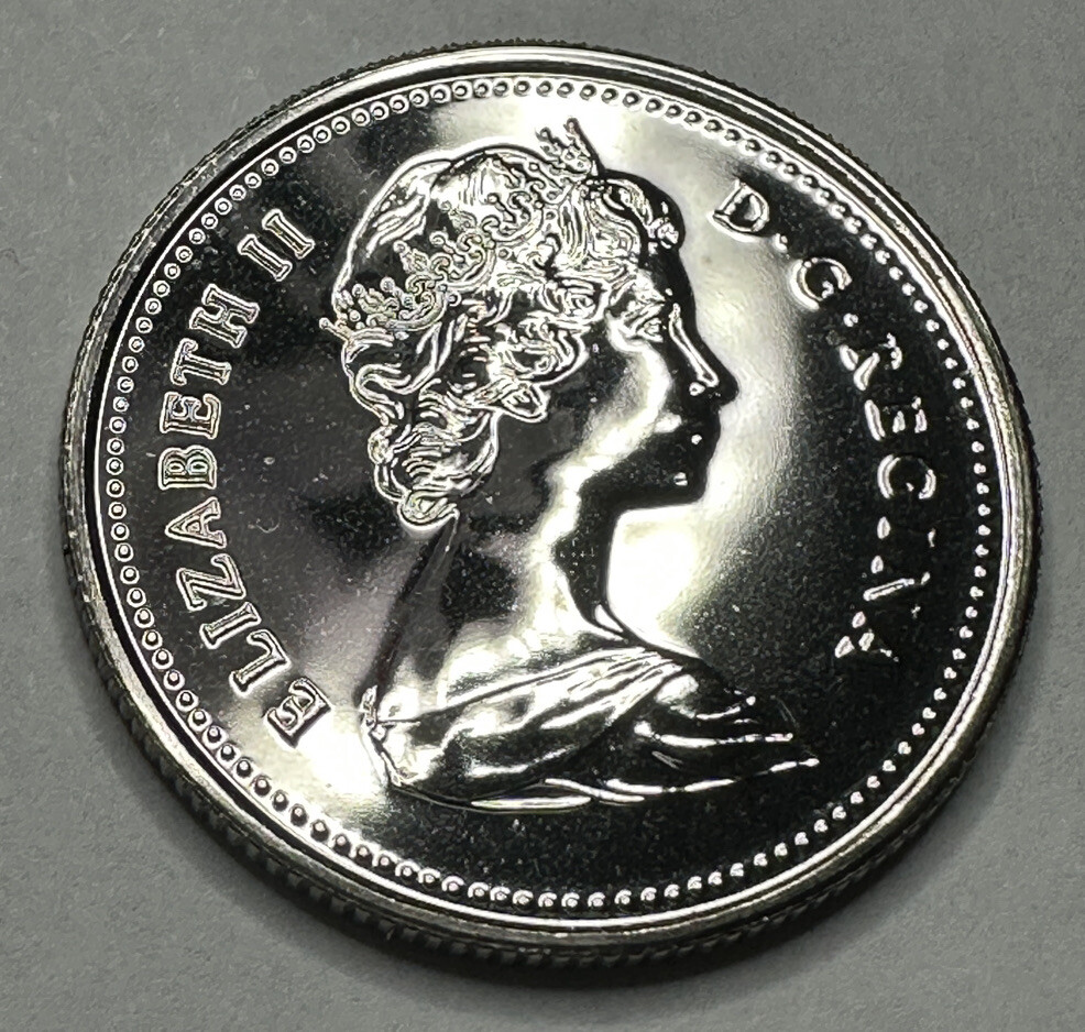 1983 Canadian Proof Like 25Cent Quarter from Set. Beautiful Coin