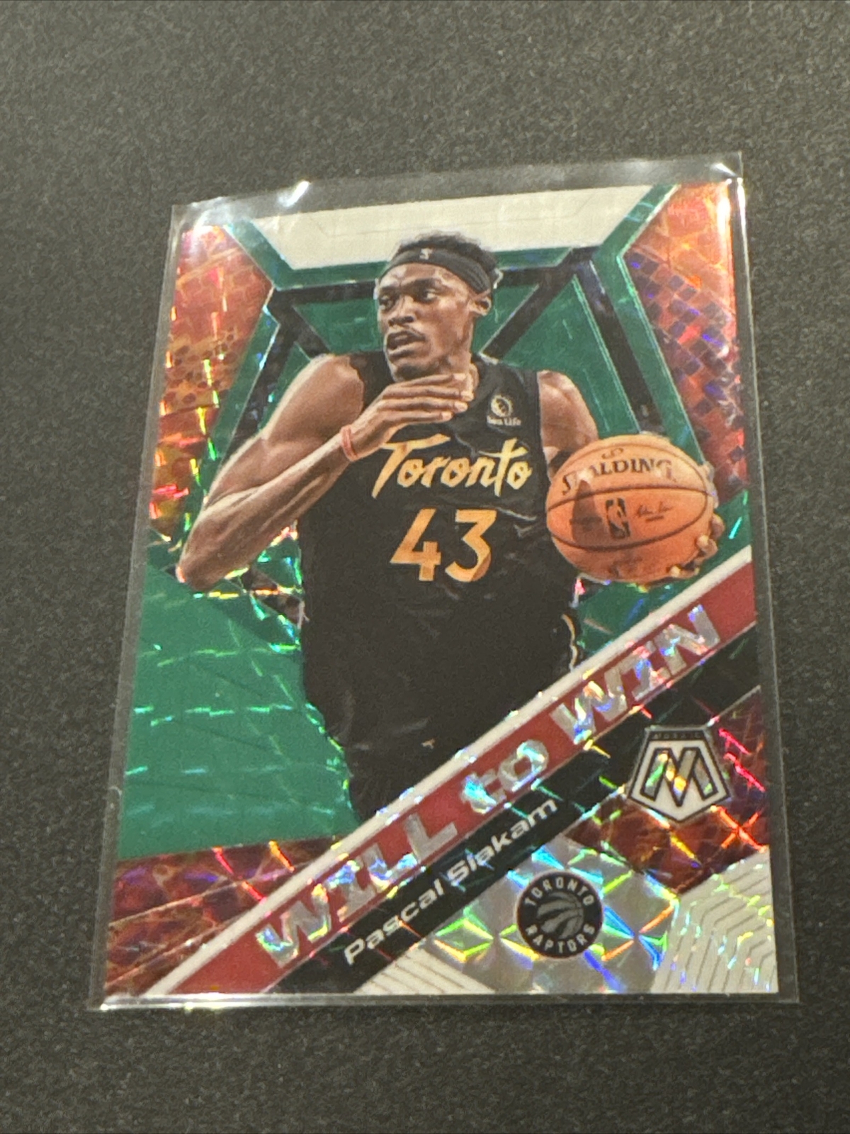 2019-20 Panini Mosaic Pascal Siakam Green Mosaic Will to Win Insert NM