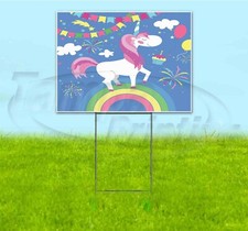 HAPPY BIRTHDAY 18x24 Yard Sign WITH STAKE Corrugated Bandit BUSINESS CELEBRATION