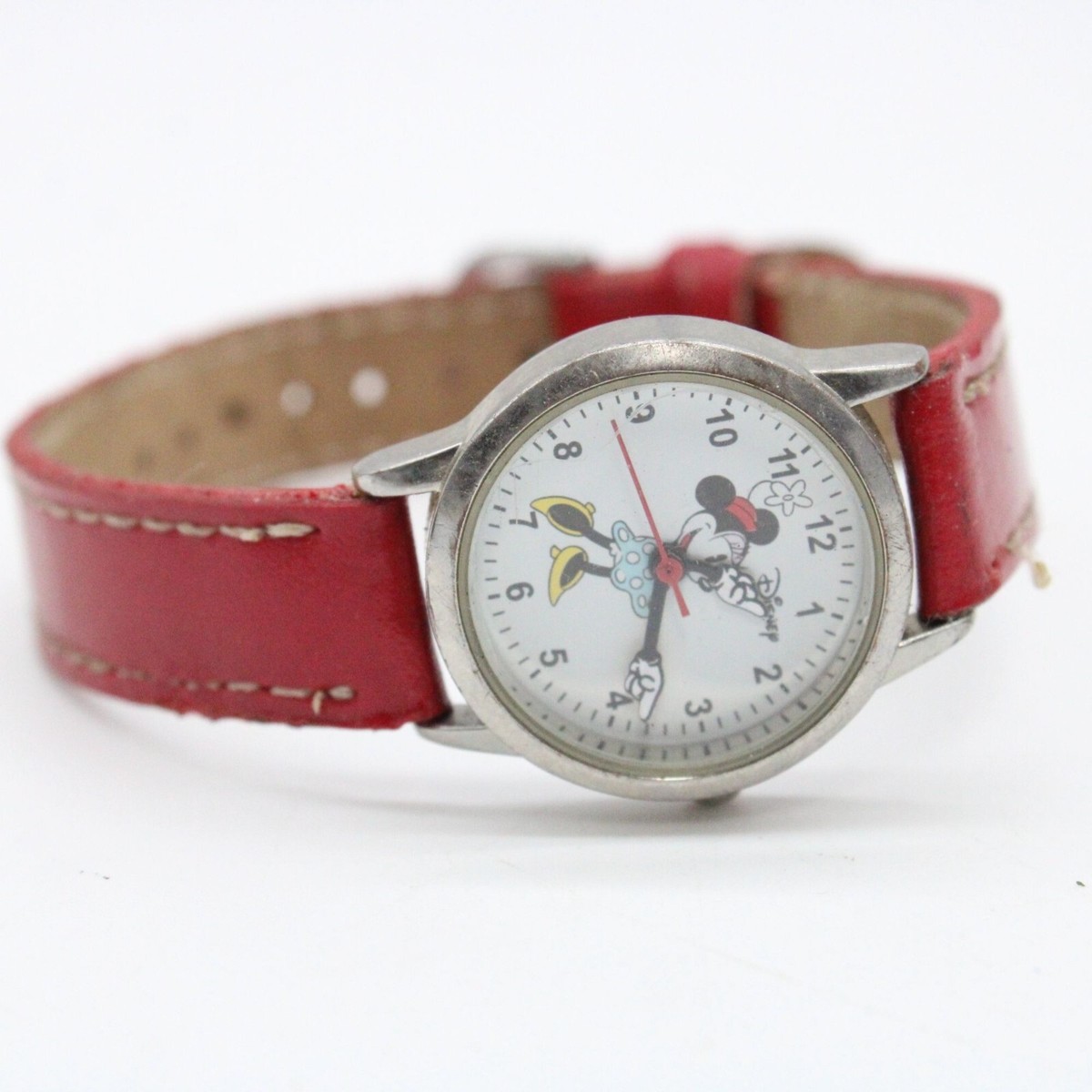 Beautiful red band silver hardware Minnie Mouse Watch Pretty Minnie Mouse Quartz Ladies Watch with a Red Band | eBay main image 4