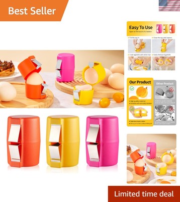 3Pcs Egg Shell Opener Egg Peeler for Hard Boiled Eggs Egg Cracker Tool for Ra...