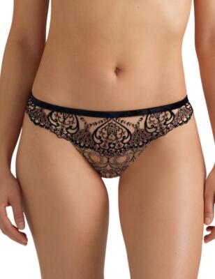 Aubade Coeurs Enlaces Mini Slip QD20 Luxus Schlüpfer Serenade schwarz