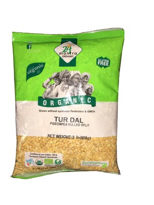 Organic Split Pigeon Pea (Toor Dal) (8904083512196)