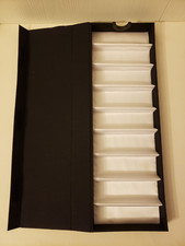 Black Glasses Storage Display Case Holds 9