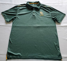 Colosseum Baylor Bears Polo Shirt Men's L Short Sleeve Green Embroidered