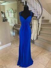 398 NWT ELECTRIC BLUE LA FEMME PROM/PAGEANT/FORMAL DRESS/GOWN 19993 SIZE 0