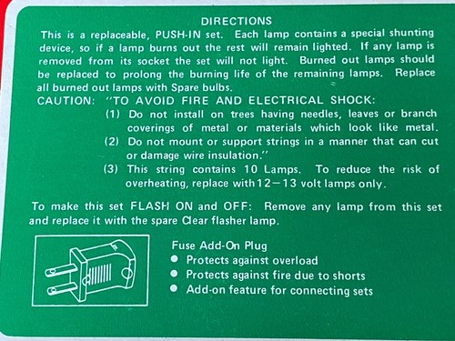 Vintage Christmas Around The World 10 Snowflake Lights 1987 TESTED - Picture 11 of 12