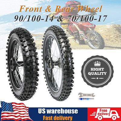 17''+14'' Wheels 70/100-17 90/100-14 Tire & Rim For Apollo SSR 125cc 140cc 150cc