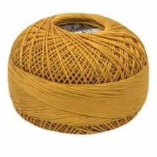 Lizbeth Egyptian Cotton Crochet Thread Size 20 Color 611 Gold