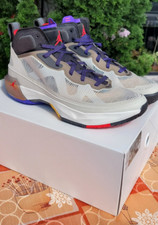 Nike Air Jordan XXXVII 37 Beyond Borders Light Bone Fire Red DD6958-060 sz 12