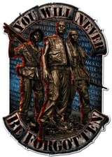 Never Forgotten Statues Metal Sign - Hand Made in the USA with American Steel