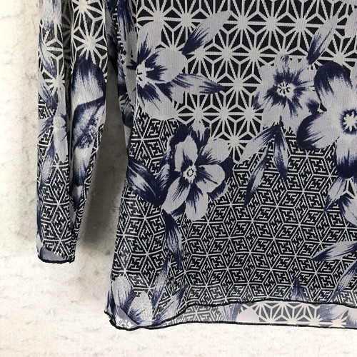 Vintage Fairy Grunge Top Womens Medium Blue Floral Mesh Sheer Y2K Retro, Size M, $24.54 - Photo 15