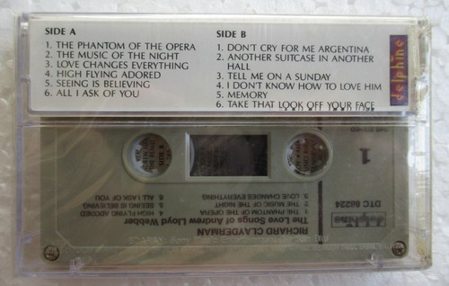 The Love Songs of Andrew Lloyd Webber Richard Clayderman Rare Cassette Tape New - Picture 2 of 3