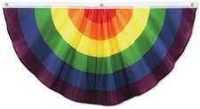Rainbow Fabric Bunting of Size 4' for Halloween - Beistle