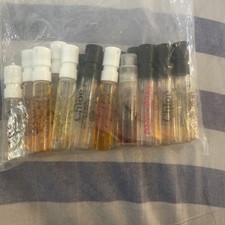 8 mini glass tubes perfume samples with diffe...