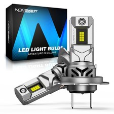NOVSIGHT LED H7 Headlight Bulbs High or Low Beam 120W Super Power 1:1 Halogen
