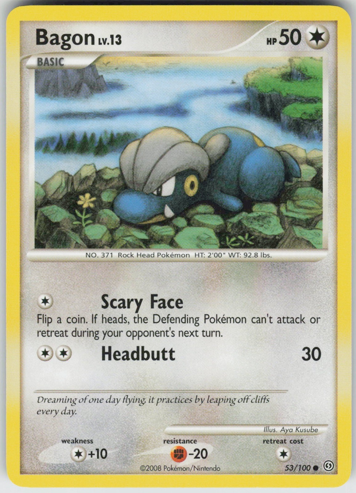 Pokemon Bagon 53/100 Stormfront Common NM