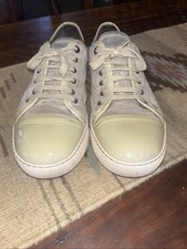 LANVIN DBB1 Sneakers   Grey Suede  Leather   Size US 10