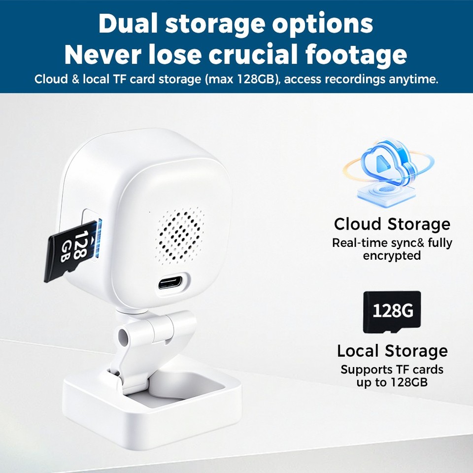 Home Security Camera Indoor Baby Pet Monitor Night Vision 2-Way Audio ...