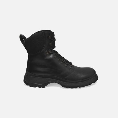 Vintage Prada FW 99 Black Leather Lace Up Chunky Lug Sole Combat