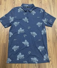 TravisMathew Polo Mens Medium Golf Floral Performance Knit